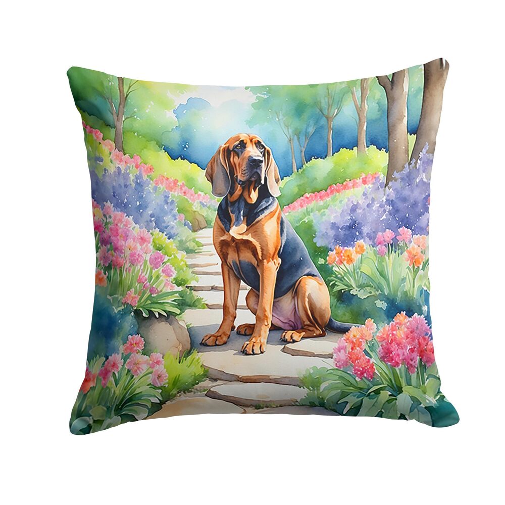 4453 Spring Path Throw Pillow, 18Hx18W, Bloodhound 6571